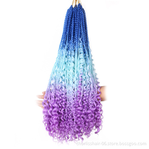 14"/18" Goddess Ombre Faux Locs Crochet Hair Dreadlock Twist Braids Extensions New River Locs Synthetic Braiding Hair Extensions
